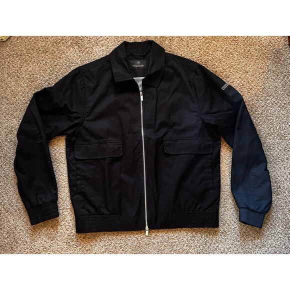 Scotch & Soda mens Navy Blue Jacket Cotton Lightweight Jacket, size Large - Picture 3 of 4